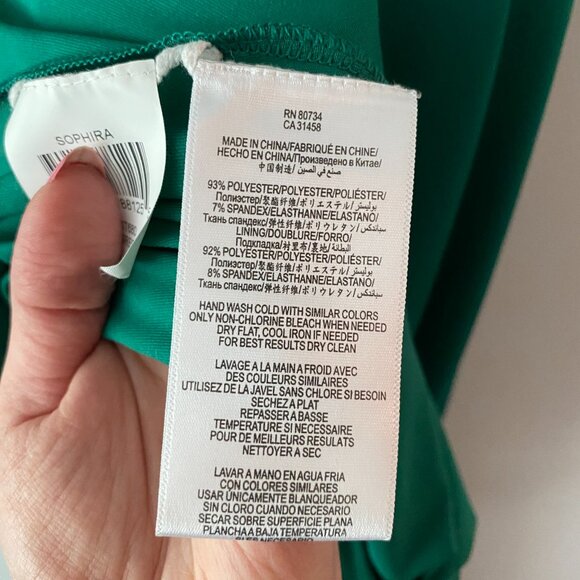 BCBGMAXAZRIA Sophira Green Halter Gown Size XS - Picture 10 of 11